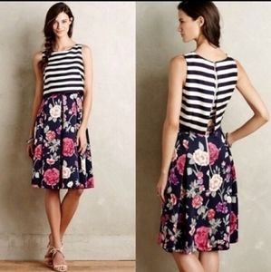 EUC Anthro Striped Floral Moulinette Soeurs dress